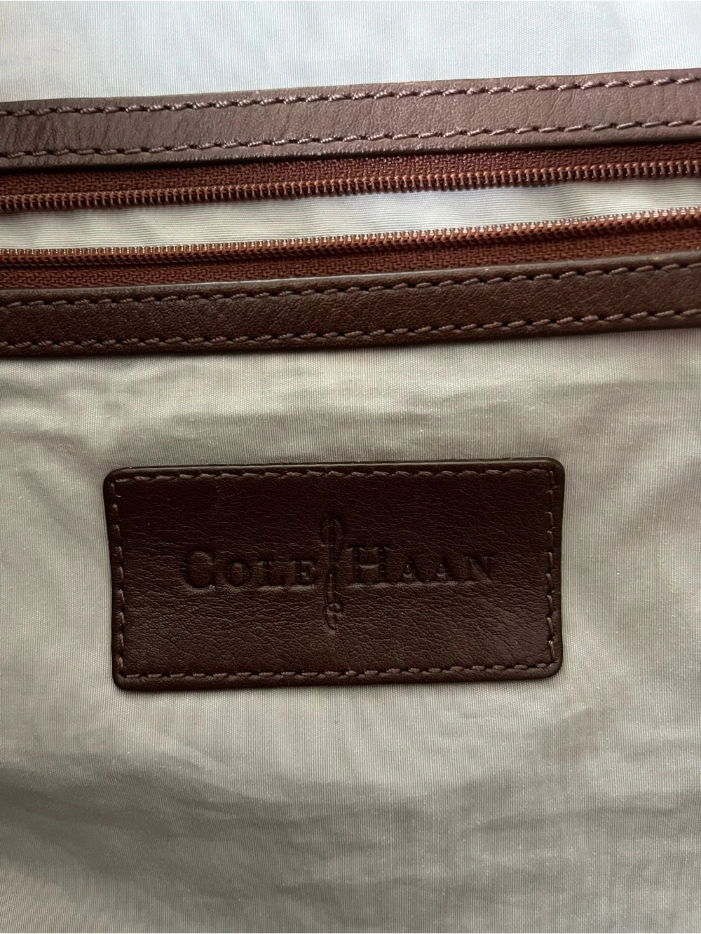 Cole Haan Woven Leather Tote Bag in Brown